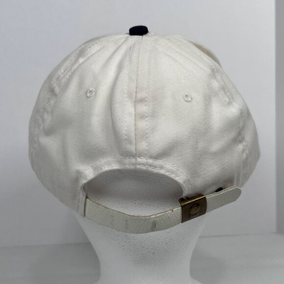 Crooked Tree Golf Club‎ White Blue Cotton Hat Adjustable Leather Strapback Cap - Picture 7 of 8